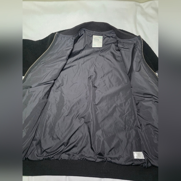 RARE ad lib Outerwear Collection Fleece Zip Up Retro Varsity Jacket Size Lg - Picture 7 of 10